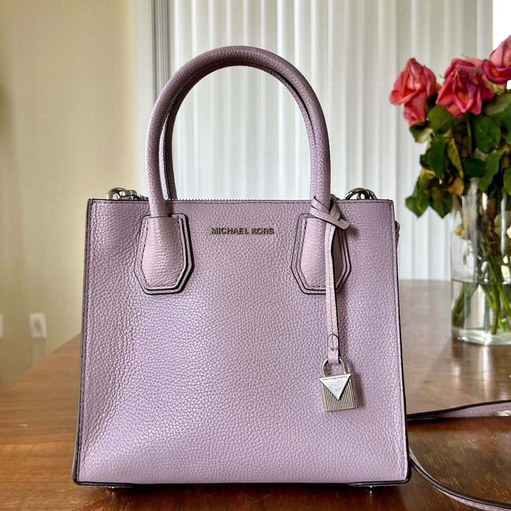 Michael Kors medium Mercer pebbled leather crossbody bag | hangbag